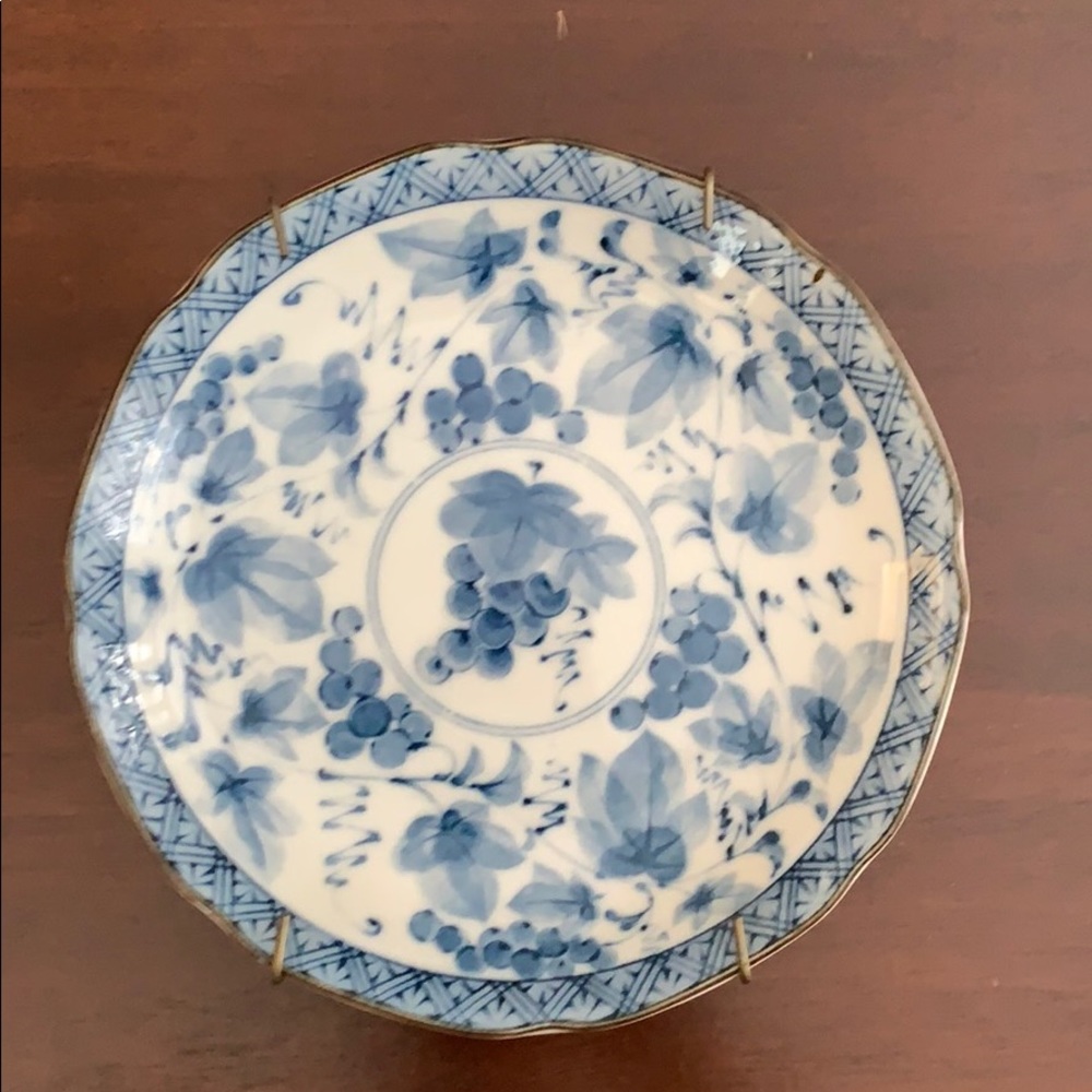 takahashi blue china plate
